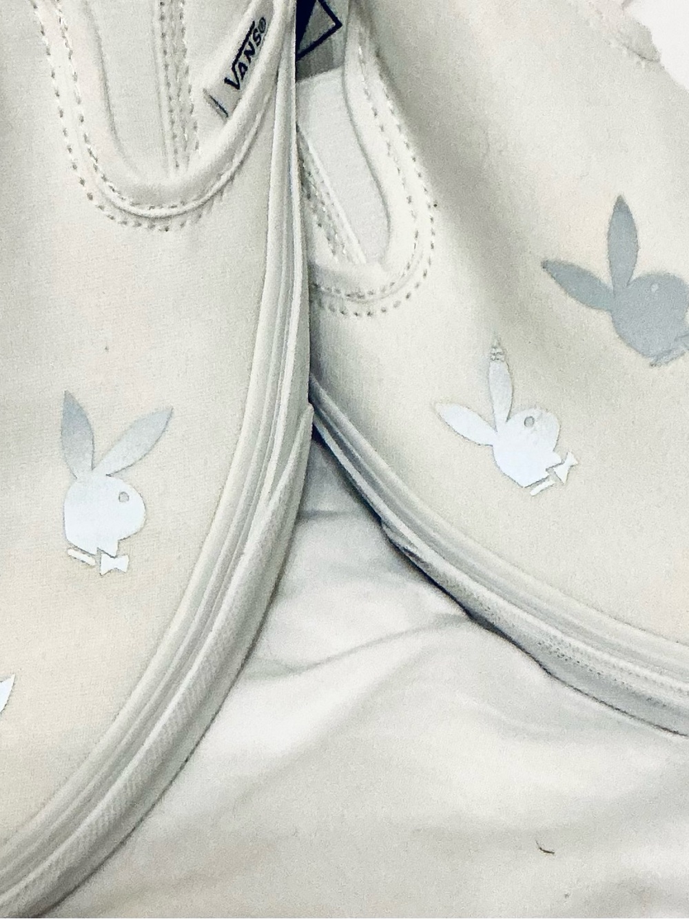 Playmate Vans, Sneakers Reflective silver, iconic PLAYBOY Bunny